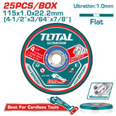 4.5"X3/64"X7/8"25PCS Ultra-Thin metal cutting disc set