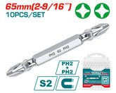 PH2X2 1/2" 10PCS Screwdriver bit set