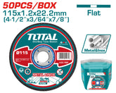 4.5"X3/64"X7/8"50PCS metal cutting disc set