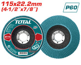 Disque à lamelles de zirconium P60 de 4,5" pour l'inox