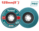 Disque à lamelles de 5" P60 Zirconium pour acier inoxydable