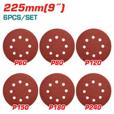 9"(225MM) 6PCS Assorted Sanding sheet set for drywall sander