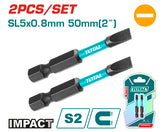 2PCS SL5X0.8mmX50mm  Impact screwdriver bits set