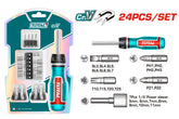 24 Pcs ratchet screwdriver set