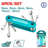 6 Pcs  folding nut driver set