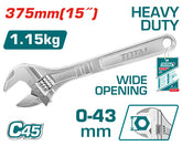 15" Adjustable wrench