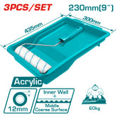 9" Cylinder brush 3 in 1 set(Inner wall) Acrylic