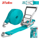 20'X2"X6600LB Ratchet Tie-Down Strap