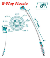 9-Pattern water wand