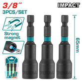 3 Pcs 3/8"X2-9/16" Impact Magnetic Nutsetter
